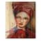 Designart - Portrait of Young Afro American Woman I - Modern Print on Natural Pine Wood